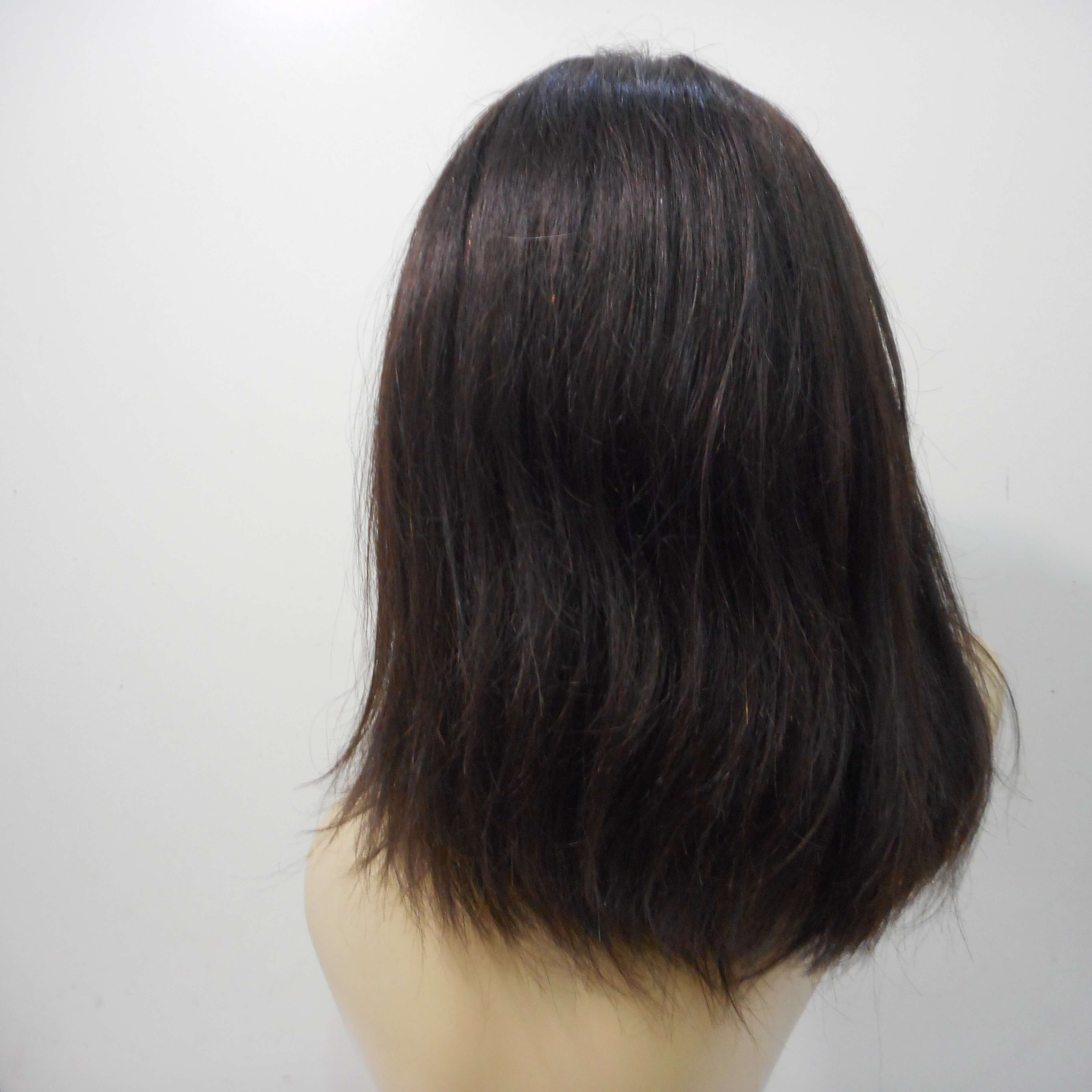 Peruca de cabelo natural castanho médio FULL LACE